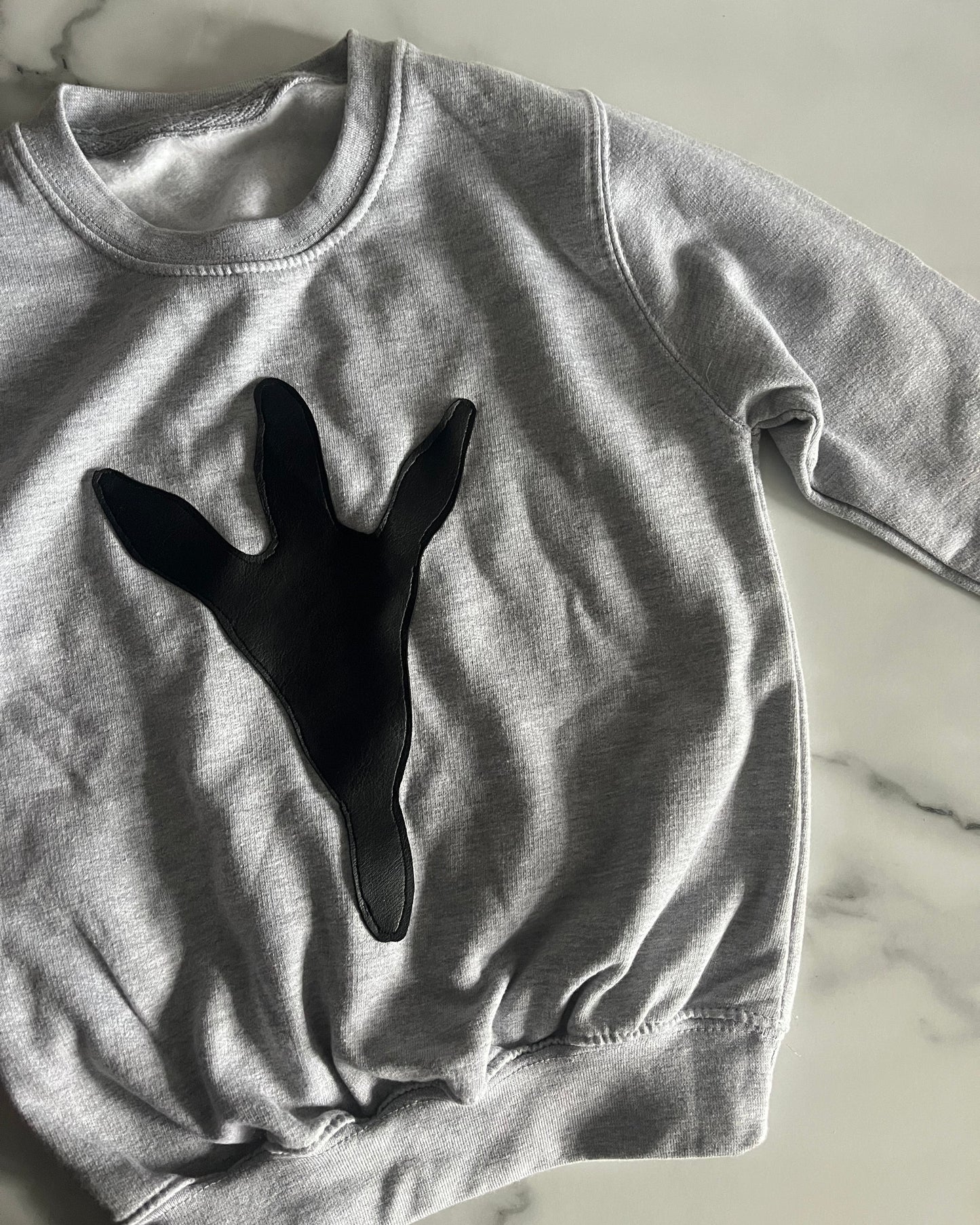 Grey Dino Footprint Jumper